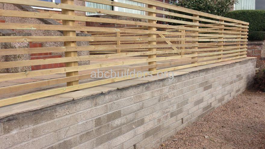 Retaining Wall, Fence and Patio